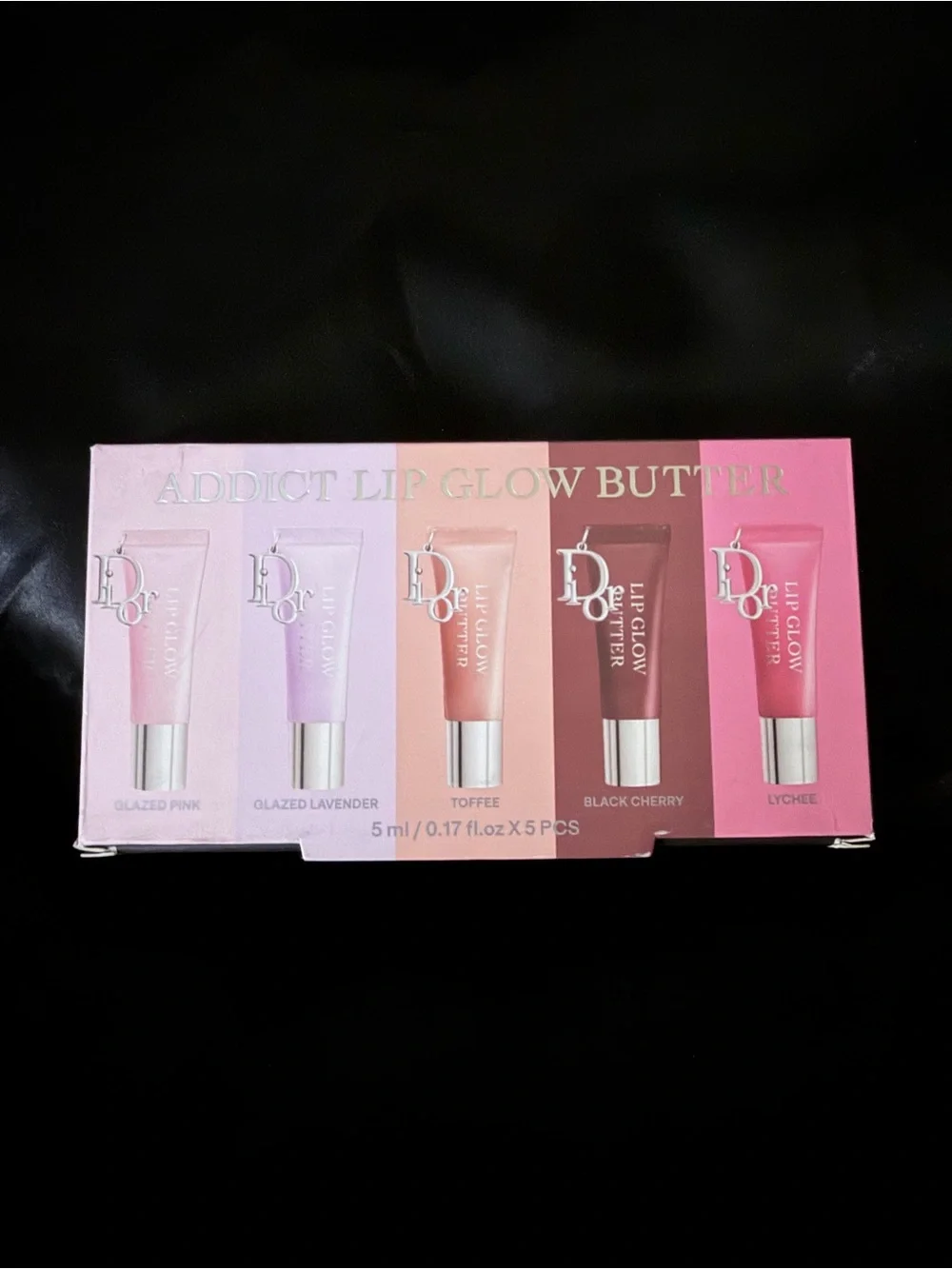 Dior Addict Lip Glow Butter Set — Pink, Lavender, Peach, Brown, Berry